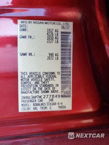 Zdjęcie 15 z 16 samochodu: 2017 NISSAN ALTIMA 2.5 VIN:1N4AL3AP7HC277849 - miniatura