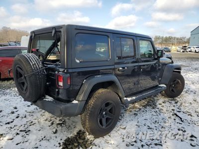 Trzecie zdjęcie samochodu z tyłu: 2021 JEEP WRANGLER UNLIMITED SPORT VIN:1C4HJXDN7MW784534 - miniatura