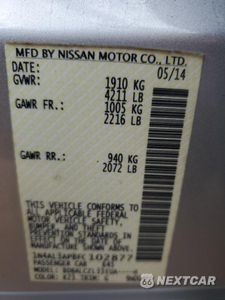 Zdjęcie 14 z 14 samochodu: 2015 NISSAN ALTIMA 2.5 VIN:1N4AL3AP8FC102877 - miniatura