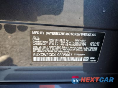 Zdjęcie 15 z 16 samochodu: 2020 BMW X7 XDRIVE40I VIN:5UXCW2C0XL9B35667 - miniatura