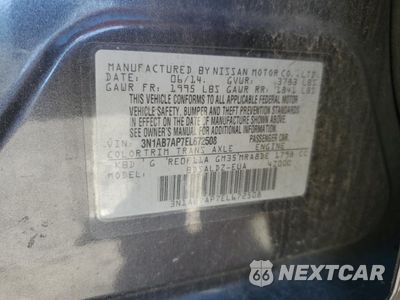 Zdjęcie 14 z 14 samochodu: 2014 NISSAN SENTRA S VIN:3N1AB7AP7EL672508 - miniatura