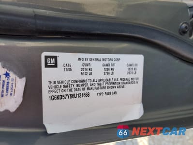 Zdjęcie 14 z 14 samochodu: 2006 CADILLAC DTS VIN:1G6KD57Y66U131668 - miniatura