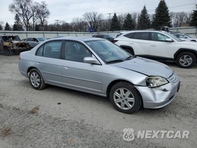 Czwarte zdjęcie samochodu z boku: 2003 HONDA CIVIC EX VIN:2HGES26763H605996 - miniatura