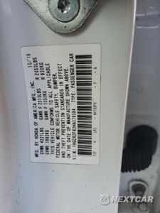 Zdjęcie 12 z 13 samochodu: 2017 HONDA ACCORD EXL VIN:1HGCR2F83HA079084 - miniatura