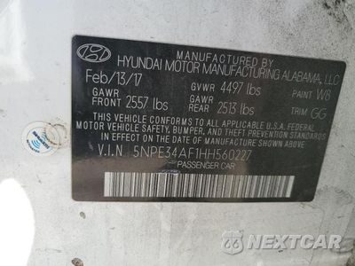 Zdjęcie 13 z 13 samochodu: 2017 HYUNDAI SONATA VIN:5NPE34AF1HH560227 - miniatura
