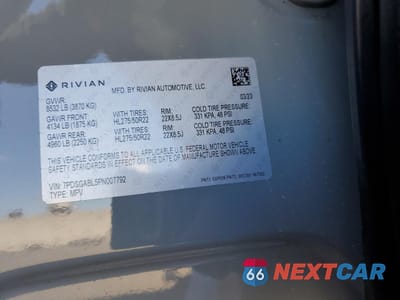 Zdjęcie 15 z 15 samochodu: 2023 RIVIAN R1S LAUNCH EDITION VIN:7PDSGABL5PN007792 - miniatura