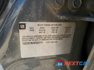 Zdjęcie 12 z 12 samochodu: 2009 SATURN AURA XE VIN:1G8ZS57B29F229774 - miniatura