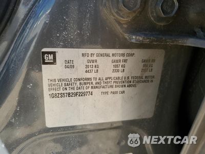 Zdjęcie 12 z 12 samochodu: 2009 SATURN AURA XE VIN:1G8ZS57B29F229774 - miniatura