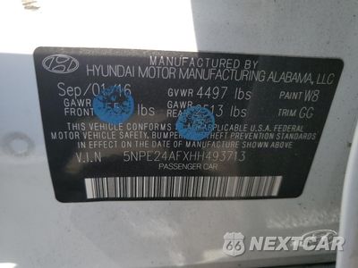 Zdjęcie 12 z 12 samochodu: 2017 HYUNDAI SONATA SE VIN:5NPE24AFXHH493713 - miniatura