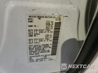 Zdjęcie 15 z 15 samochodu: 2009 NISSAN PATHFINDER S VIN:5N1AR18U09C613010 - miniatura
