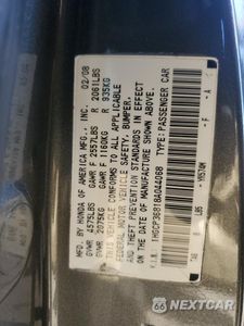 Zdjęcie 14 z 14 samochodu: 2008 HONDA ACCORD EXL VIN:1HGCP36818A044068 - miniatura