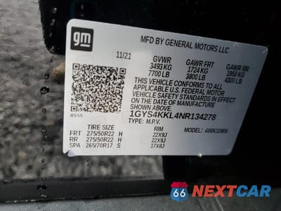 Zdjęcie 14 z 14 samochodu: 2022 CADILLAC ESCALADE ESV PREMIUM LUXURY VIN:1GYS4KKL4NR134278 - miniatura