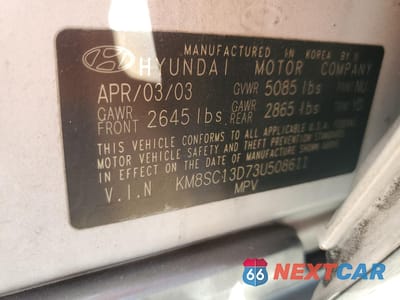 Zdjęcie 14 z 14 samochodu: 2003 HYUNDAI SANTA FE GLS VIN:KM8SC13D73U508611 - miniatura