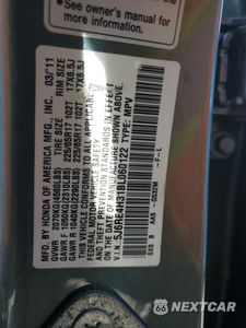 Zdjęcie 13 z 13 samochodu: 2011 HONDA CR-V LX VIN:5J6RE4H31BL060122 - miniatura