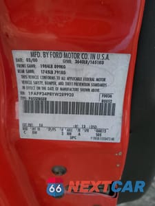 Zdjęcie 14 z 14 samochodu: 2000 FORD FOCUS SE VIN:1FAFP34P8YW289920 - miniatura