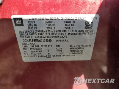 Zdjęcie 15 z 16 samochodu: 2017 CHEVROLET EQUINOX LT VIN:2GNFLFEK0H6174515 - miniatura