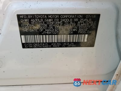 Zdjęcie 15 z 15 samochodu: 2018 LEXUS IS 300 VIN:JTHBA1D27J5082206 - miniatura