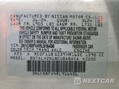 Zdjęcie 12 z 13 samochodu: 2024 NISSAN VERSA SR VIN:3N1CN8FV4RL916456 - miniatura