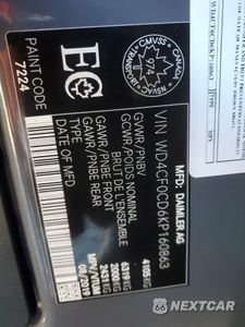 Zdjęcie 13 z 14 samochodu: 2019 MERCEDES-BENZ SPRINTER 2500/3500 VIN:WD4CF0CD6KP160863 - miniatura