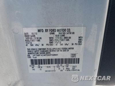 Zdjęcie 12 z 12 samochodu: 2013 FORD F150 VIN:1FTMF1CM7DKF02681 - miniatura