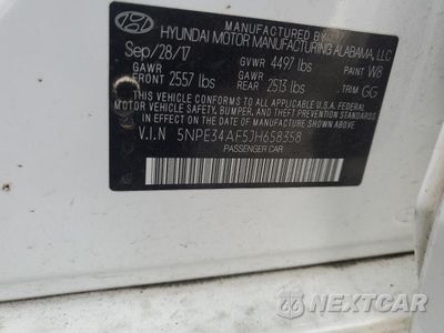 Zdjęcie 12 z 13 samochodu: 2018 HYUNDAI SONATA SPORT VIN:5NPE34AF5JH658358 - miniatura