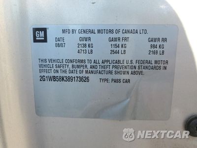 Zdjęcie 14 z 14 samochodu: 2008 CHEVROLET IMPALA LS VIN:2G1WB58K389173626 - miniatura