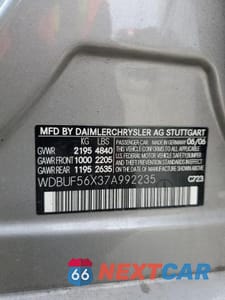 Zdjęcie 12 z 12 samochodu: 2007 MERCEDES-BENZ E 350 VIN:WDBUF56X37A992235 - miniatura