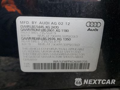 Zdjęcie 13 z 13 samochodu: 2012 AUDI Q5 PREMIUM PLUS VIN:WA1LFAFPXCA085735 - miniatura
