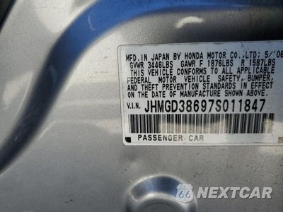 Zdjęcie 14 z 14 samochodu: 2007 HONDA FIT S VIN:JHMGD38697S011847 - miniatura