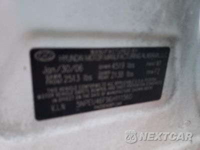 Zdjęcie 12 z 12 samochodu: 2006 HYUNDAI SONATA GLS VIN:5NPEU46F96H111560 - miniatura