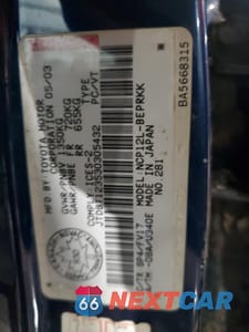 Zdjęcie 12 z 12 samochodu: 2003 TOYOTA ECHO VIN:JTDBT123530305432 - miniatura