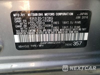 Zdjęcie 15 z 15 samochodu: 2016 MITSUBISHI OUTLANDER SPORT ES VIN:JA4AP3AW0GZ058713 - miniatura