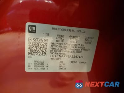 Zdjęcie 15 z 16 samochodu: 2023 CADILLAC XT5 LUXURY VIN:1GYKNAR42PZ147121 - miniatura