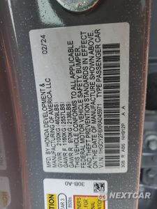 Zdjęcie 14 z 15 samochodu: 2024 HONDA ACCORD HYBRID EXL VIN:1HGCY2F6XRA045971 - miniatura