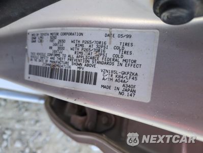 Zdjęcie 14 z 14 samochodu: 1999 TOYOTA 4RUNNER LIMITED VIN:JT3HN87R2X0247106 - miniatura