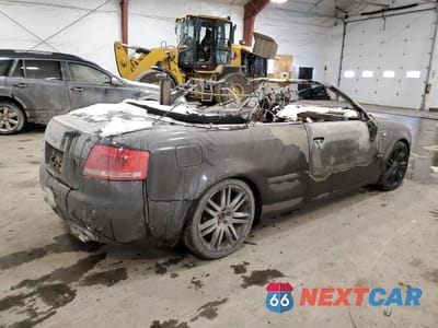 Trzecie zdjęcie samochodu z tyłu: 2007 AUDI S4 QUATTRO CABRIOLET VIN:WUARL48H57K901530 - miniatura