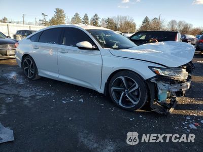 Czwarte zdjęcie samochodu z boku: 2018 HONDA ACCORD SPORT VIN:1HGCV1F33JA057683 - miniatura