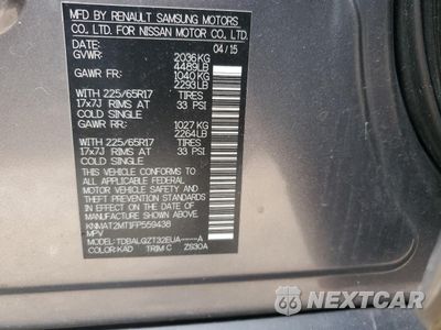 Zdjęcie 16 z 16 samochodu: 2015 NISSAN ROGUE S VIN:KNMAT2MT1FP559438 - miniatura