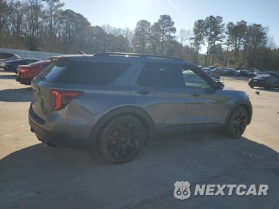 Trzecie zdjęcie samochodu z tyłu: 2021 FORD EXPLORER ST VIN:1FM5K8GC5MGC23318 - miniatura