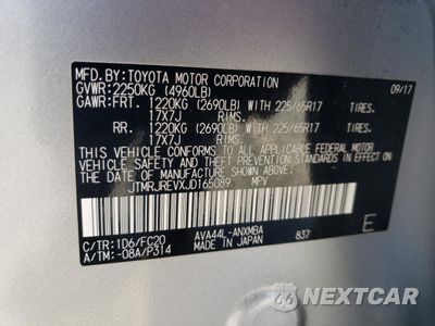 Zdjęcie 15 z 15 samochodu: 2018 TOYOTA RAV4 HV LE VIN:JTMRJREVXJD165089 - miniatura