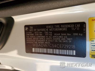 Zdjęcie 12 z 12 samochodu: 2012 BMW 328 I SULEV VIN:WBADW7C54CE729218 - miniatura