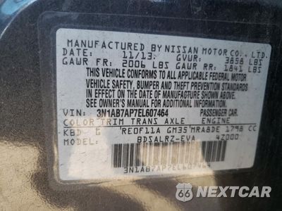Zdjęcie 14 z 14 samochodu: 2014 NISSAN SENTRA S VIN:3N1AB7AP7EL607464 - miniatura