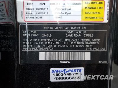 Zdjęcie 13 z 13 samochodu: 2009 VOLVO C70 T5 VIN:YV1MC67299J075722 - miniatura