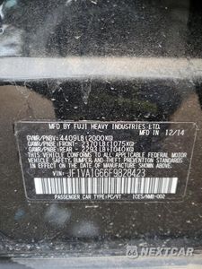 Zdjęcie 13 z 13 samochodu: 2015 SUBARU WRX LIMITED VIN:JF1VA1G66F9828423 - miniatura