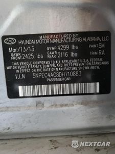 Zdjęcie 14 z 14 samochodu: 2013 HYUNDAI SONATA SE VIN:5NPEC4AC8DH710883 - miniatura