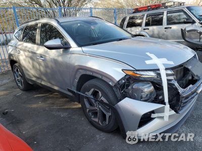 Czwarte zdjęcie samochodu z boku: 2023 HYUNDAI TUCSON SEL VIN:5NMJFCAE0PH266837 - miniatura