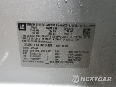 Zdjęcie 14 z 14 samochodu: 2015 GMC SIERRA K1500 SLE VIN:3GTU2UECXFG254468 - miniatura