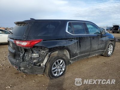 Trzecie zdjęcie samochodu z tyłu: 2021 CHEVROLET TRAVERSE LS VIN:1GNERFKW6MJ190703 - miniatura