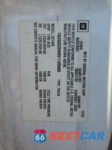 Zdjęcie 12 z 12 samochodu: 1997 CHEVROLET EXPRESS G2500 VIN:1GCGG25W8V1105888 - miniatura