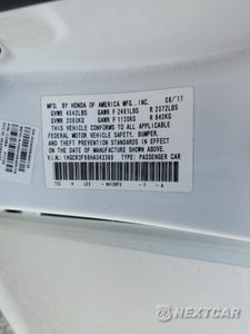 Zdjęcie 14 z 15 samochodu: 2017 HONDA ACCORD TOURING VIN:1HGCR3F96HA043369 - miniatura